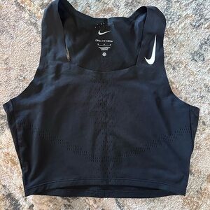 Nike Black Dri-FIT Perforated Crop Sports Tank